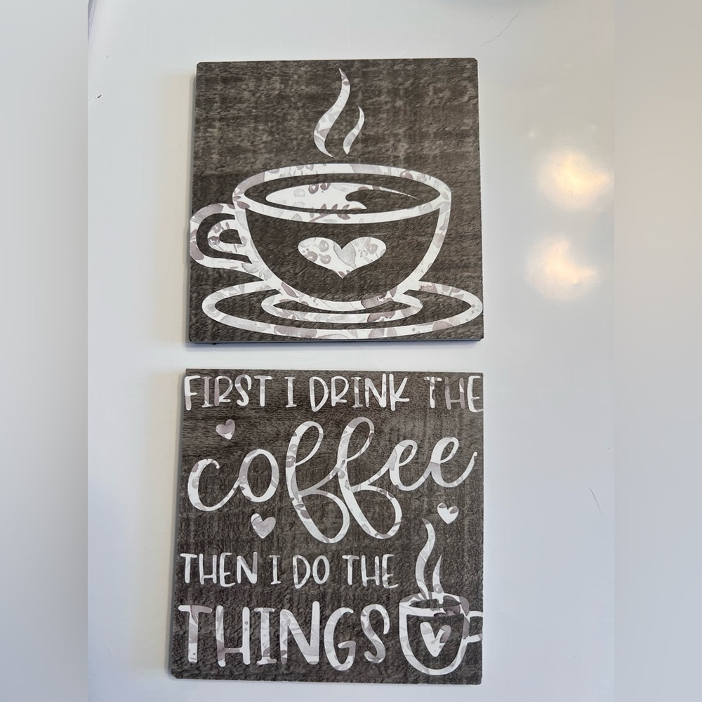 Rustic Coffee themed coasters